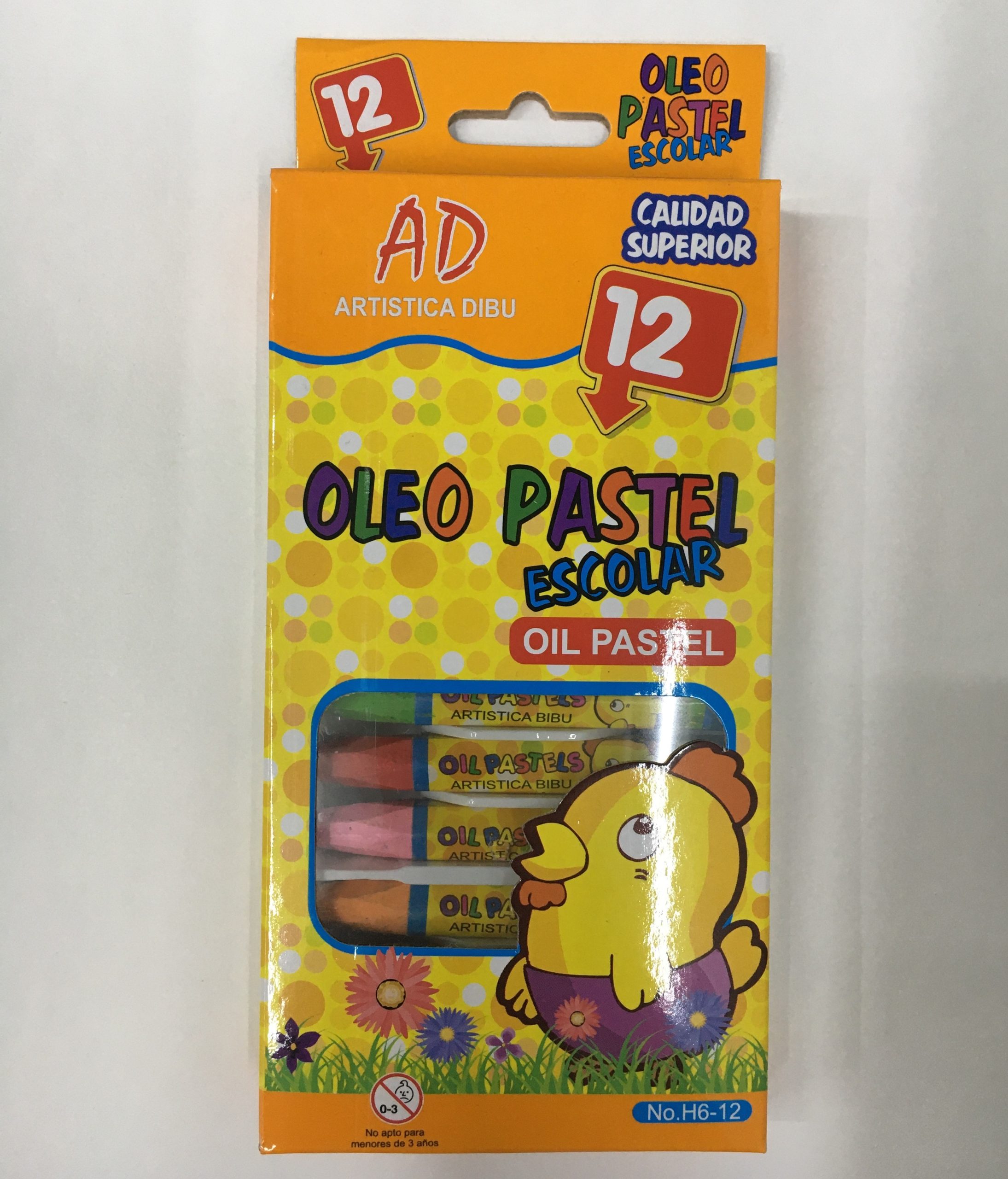 PASTELES AL OLEO ESCOLAR AD x 12 u.