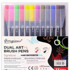 MARCADORES BRUSH DOBLE PUNTA GIORGIONE x 12