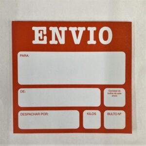 ETIQUETAS DE ENVIO GRANDES SIN ADHESIVO