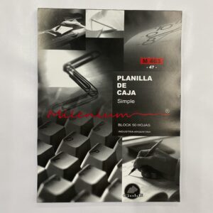 TALONARIO DE PLANILLA DE CAJA SIMPLE MILLENIUM