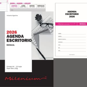 AGENDA DE ESCRITORIO MENSUAL A4