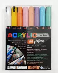MARCADORES ACRILICOS SURTIDOS ART NATURE PLANTEC x 8 u.