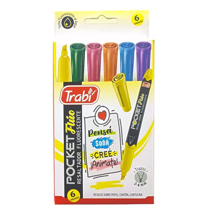 RESALTADOR POCKET TRABI x 6 u.