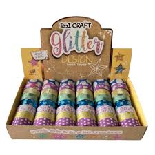 CINTA ADHESIVA WASHI TAPE CON GLITTER