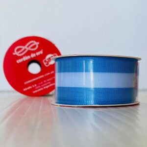CINTA DE RASO BANDERA ARGENTINA 2,5 cm. x 3 m.