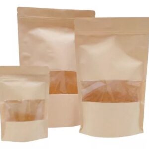 BOLSAS DOYPACK KRAFT CON VISOR 10x15 (x 50 u.)