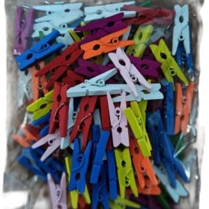 BROCHES DE MADERA COLOR X 50 U.