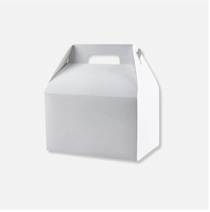 CAJA BLANCA TIPO MALETIN PASTELERA