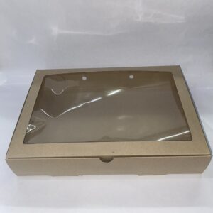 CAJA MARRON GRANDE CON VISOR 30x20x6