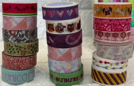 CINTA ADHESIVA WASHI TAPE DE PAPEL