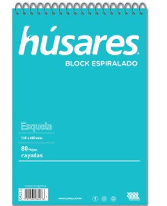 BLOCK A6 CON ESPIRAL HUSARES x 80 h.