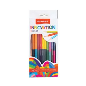 LAPICES DE COLORES LARGOS SIMBALL INNOVATION BICOLOR x 12