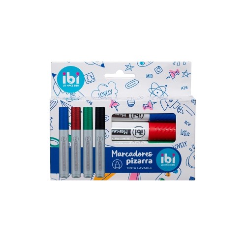 MARCADORES PARA PIZARRA IBI x 4 u.