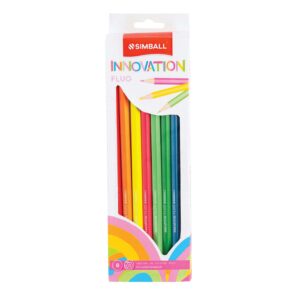 LAPICES DE COLORES LARGOS SIMBALL INNOVATION FLUO x 8 u.