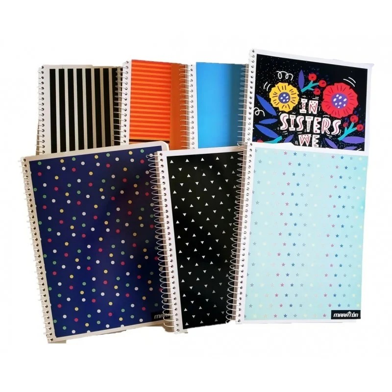 CUADERNO ESPIRALADO CHICO MARATON x 80 h.