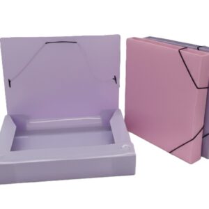 CAJA PLASTICA CON ELASTICO OFICIO 4 cm.
