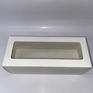 CAJA BLANCA CON VISOR BUDINERA (24x9,5x9,5)