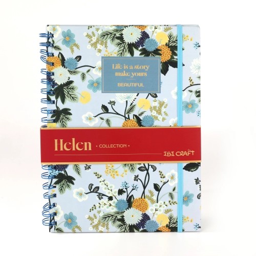 CUADERNO ESPIRALADO A4 HELEN IBI CRAFT x 80 h.