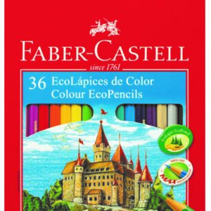 LAPICES DE COLORES LARGOS FABER CASTELL ECOLAPIZ x 36