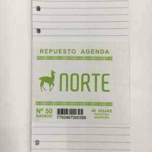 REPUESTO DE AGENDA NORTE Nº50