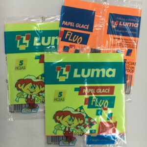 PAPEL GLACE FLUO x 5 h.