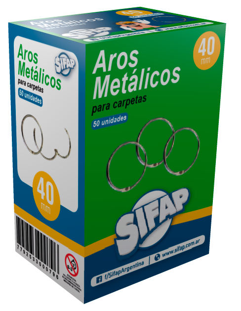 ARO PARA CARPETA DE METAL 40 mm.