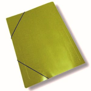 CARPETA 3 SOLAPAS CON ELASTICO MARRON 35 x 50 cm.