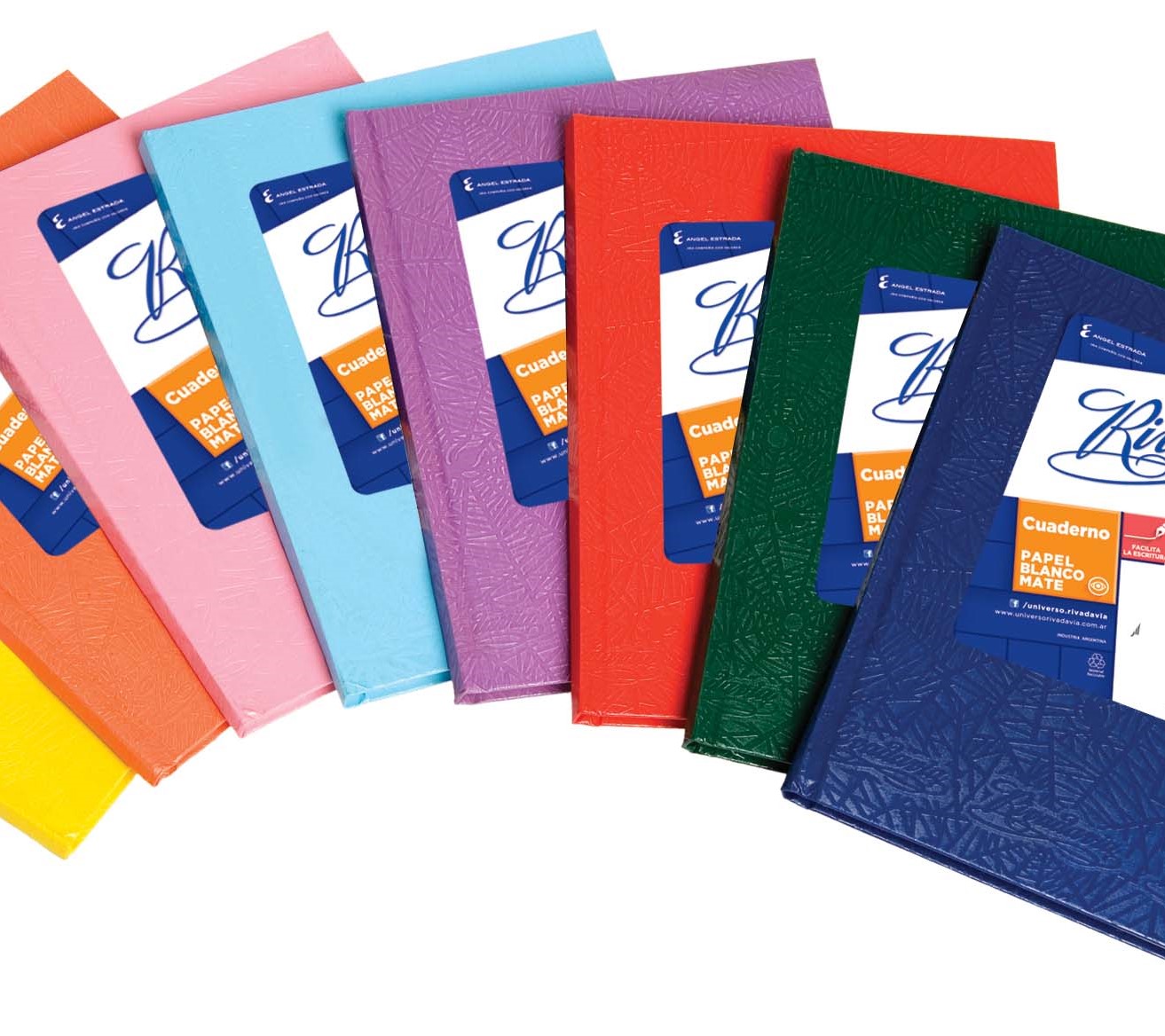 CUADERNO RIVADAVIA FORRADO RAYADO x 98 h.