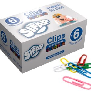 CLIPS FORRADOS DE COLOR Nº6 x 50 u.