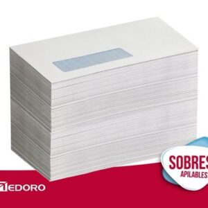 SOBRES OFICIO INGLES CON VENTANA 80 g. x 500 u.