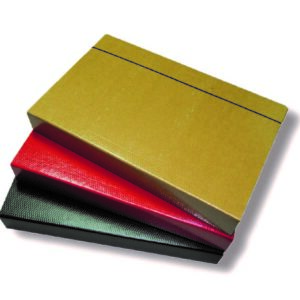 CAJA OFICIO CON ELASTICO FIBRA NEGRA/COLOR 2,5 cm.