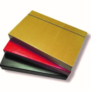 CAJA OFICIO CON ELASTICO FIBRA NEGRA/COLOR 5 cm.