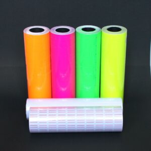 ETIQUETAS PARA ETIQUETADORA BLANCAS DOBLE LINEA x 10 u.