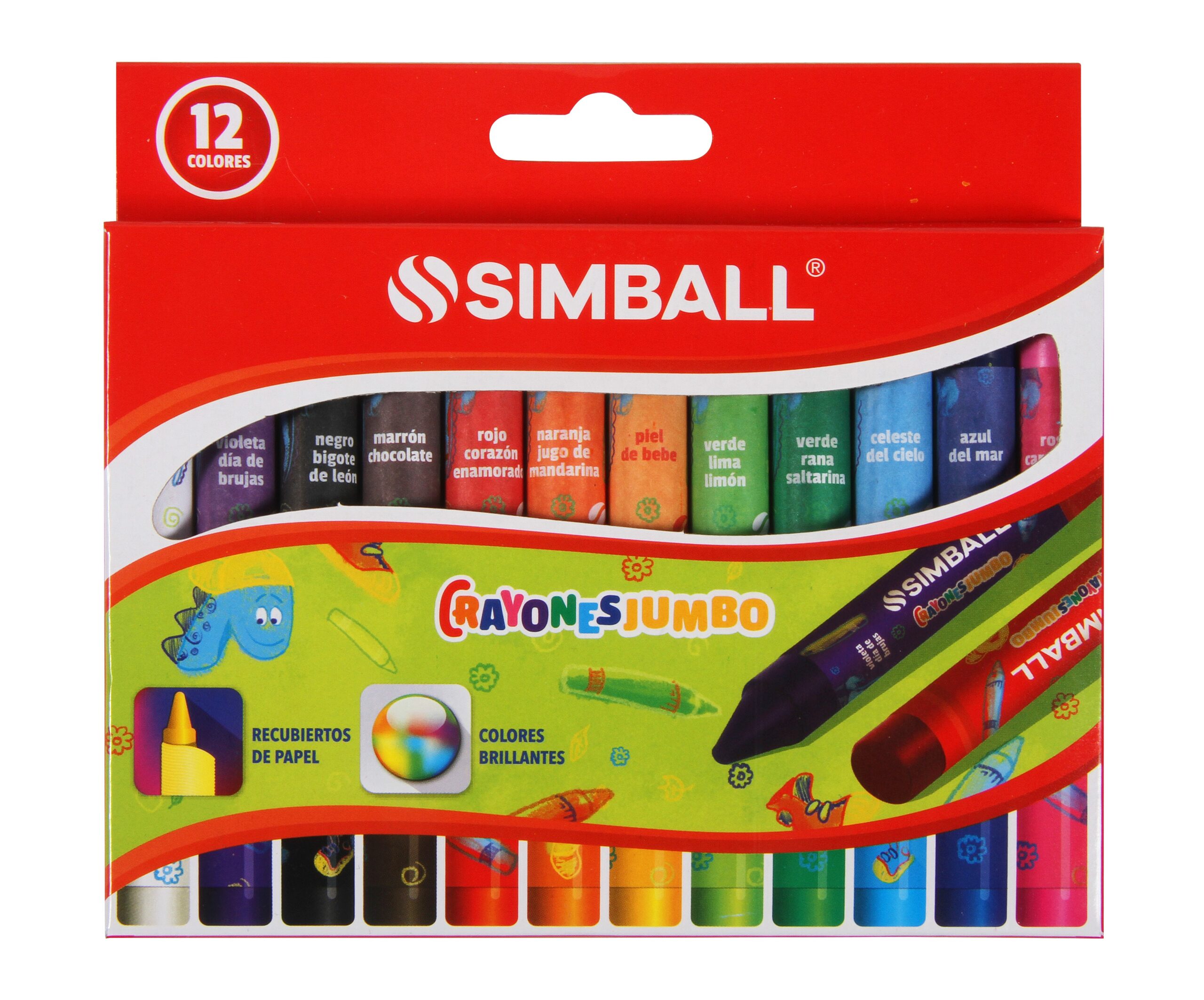 CRAYONES GRUESOS SIMBALL x 12 u.