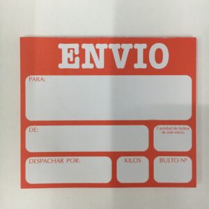 ETIQUETAS DE ENVIO CHICAS SIN ADHESIVO