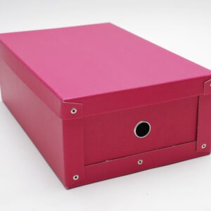 CAJA DE ARCHIVO CON TAPA CON REMACHES 40 x 26 x 14 cm.