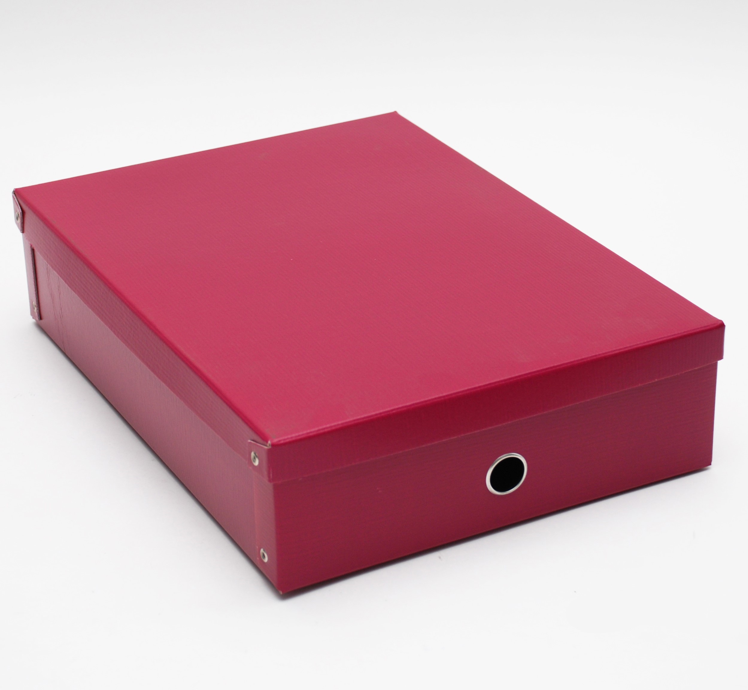 CAJA DE ARCHIVO CON TAPA CON REMACHES 37 x 24 x 7 cm.