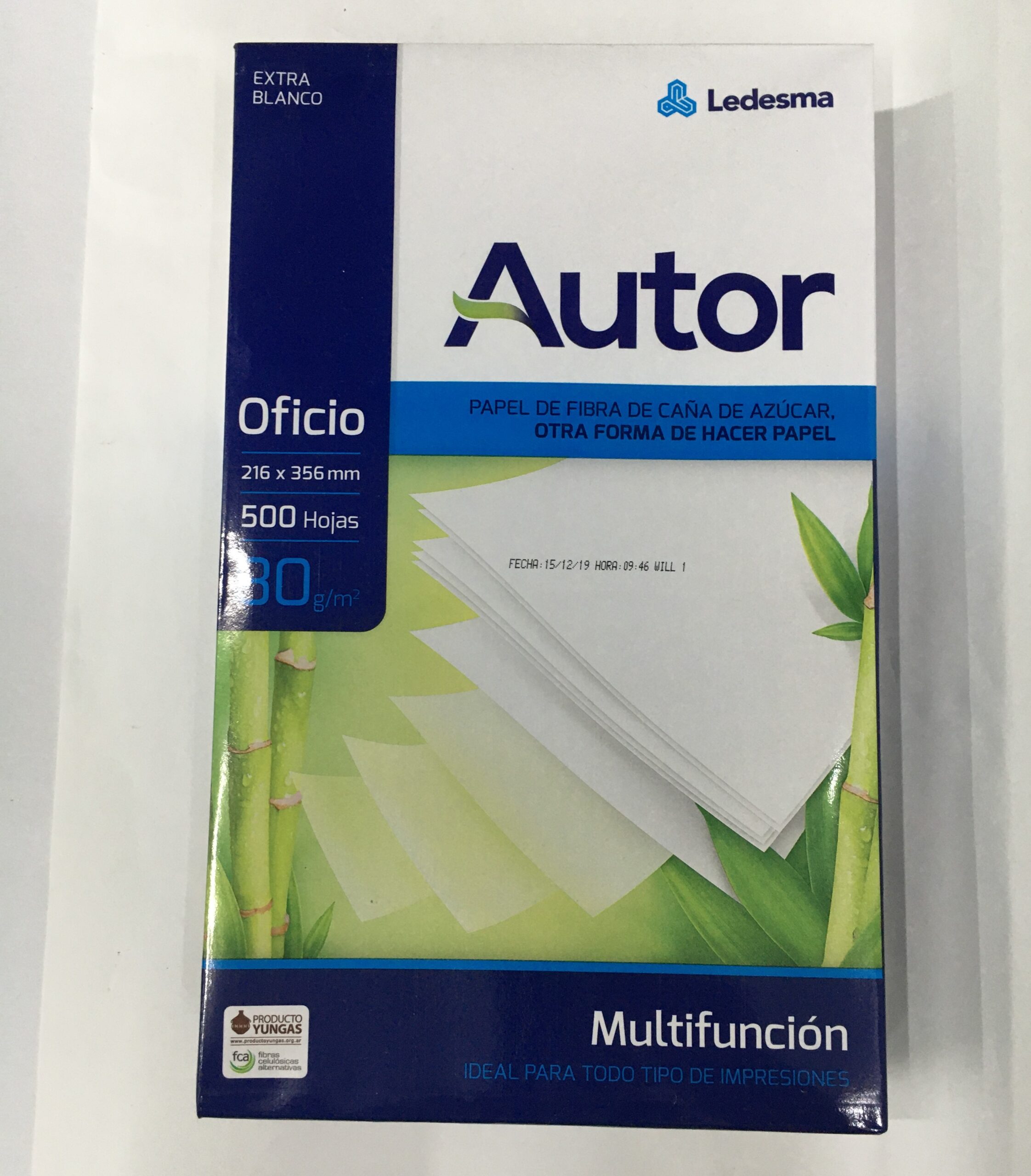 RESMA LEDESMA AUTOR 80 g. OFICIO x 500 h.
