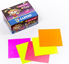 PAPEL GLACE FLUO x 100 h.