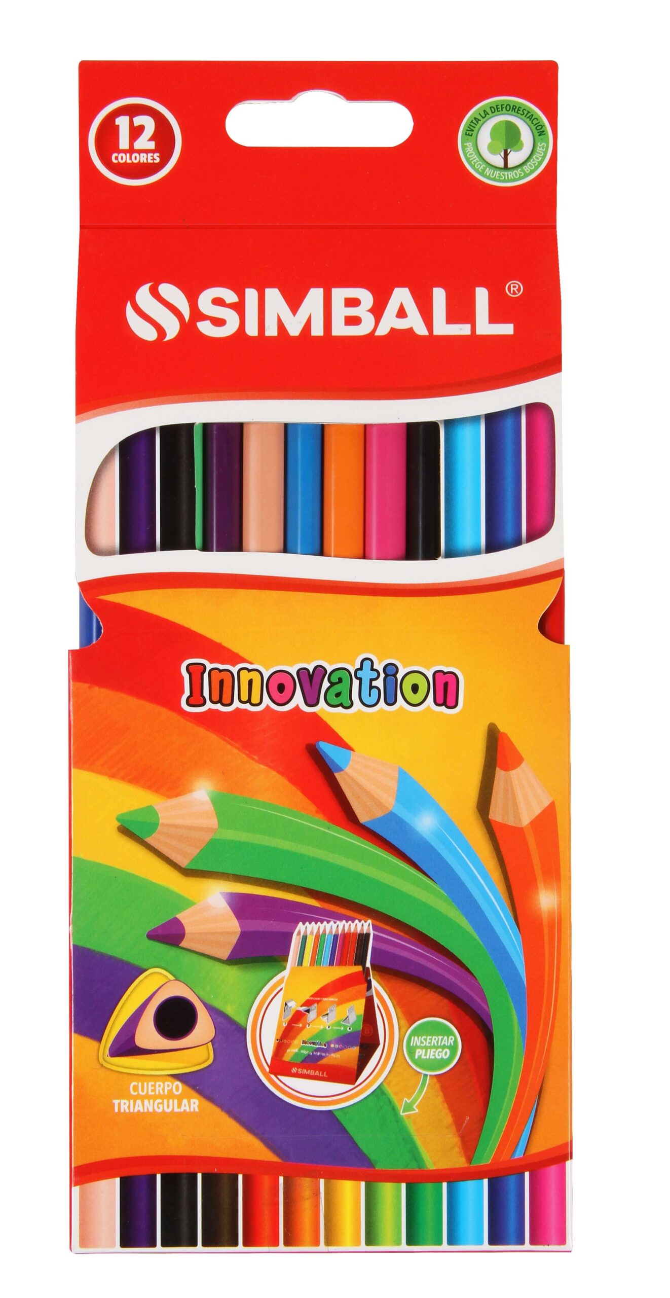 LAPICES DE COLORES LARGOS SIMBALL INNOVATION x 12