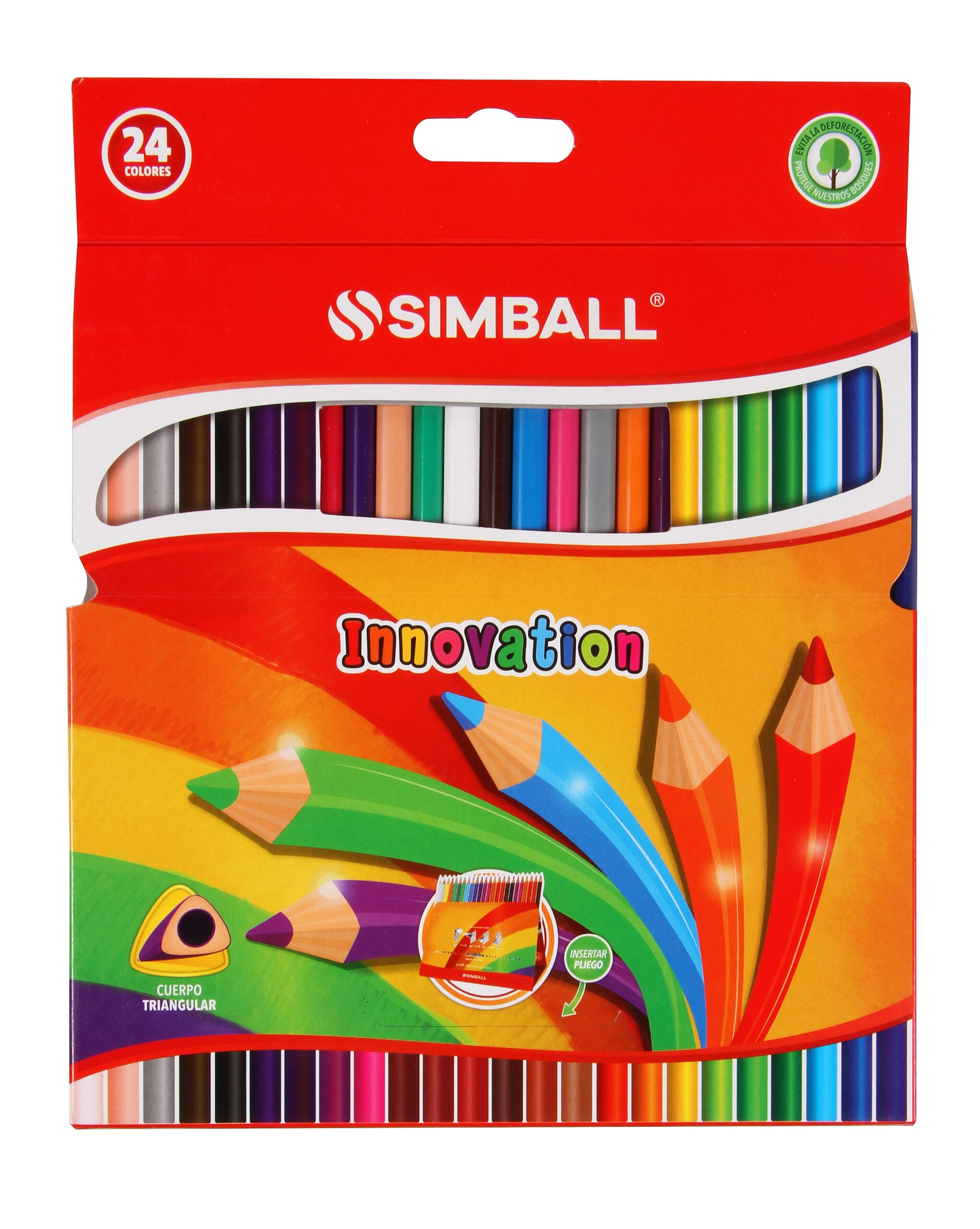 LAPICES DE COLORES LARGOS SIMBALL INNOVATION x 24