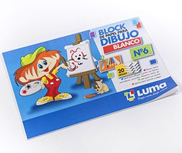 BLOCK DE DIBUJO BLANCO Nº6 LUMA