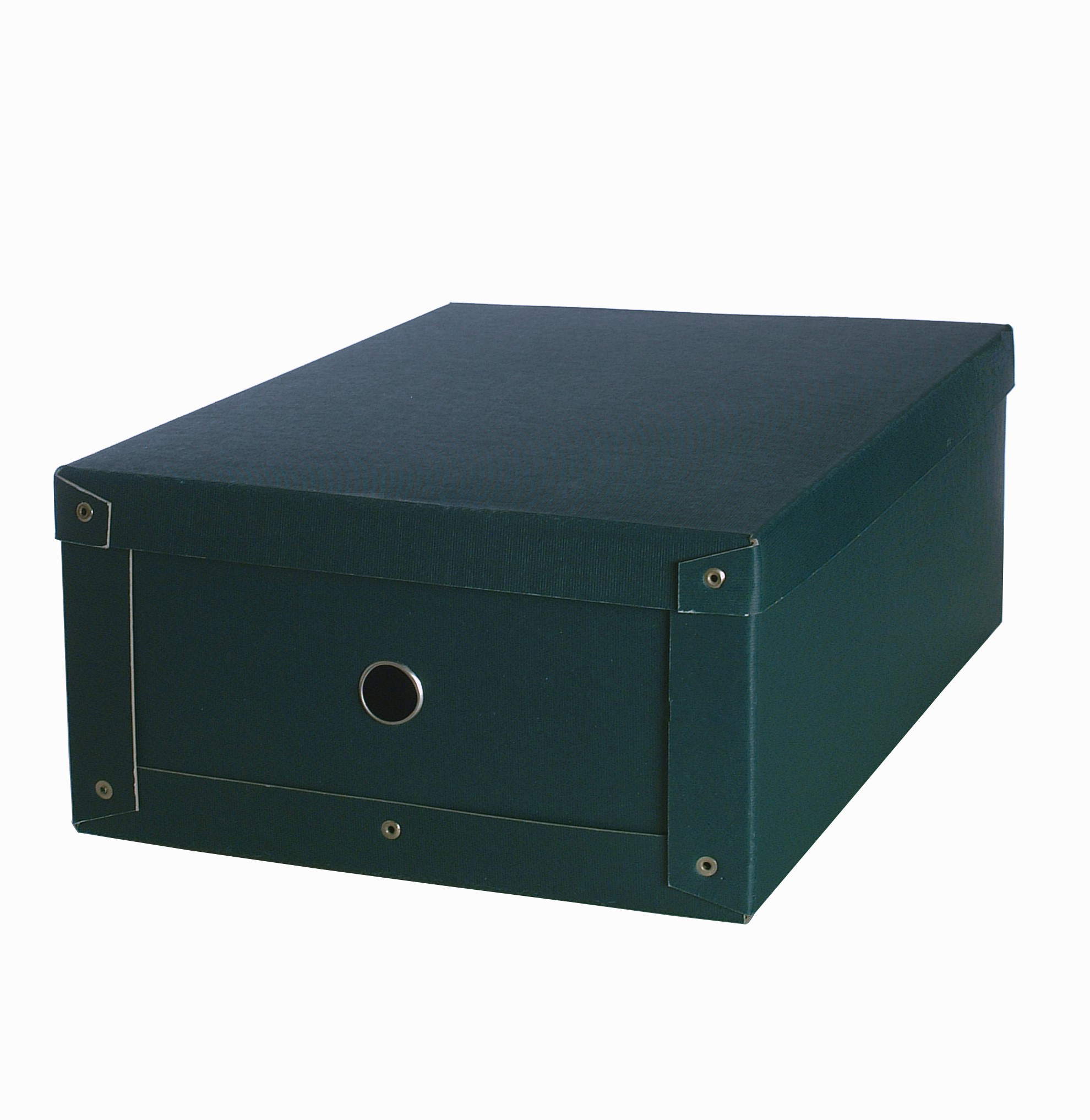 CAJA DE ARCHIVO CON TAPA CON REMACHES 45 x 31 x 16 cm.