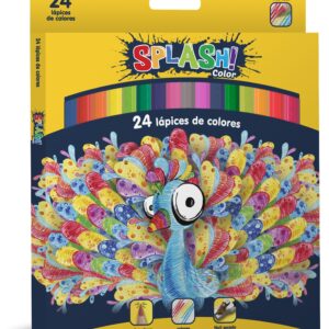LAPICES DE COLORES LARGOS SPLASH x 24