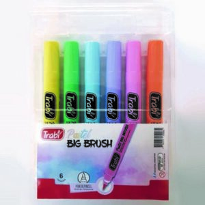 MARCADORES BRUSH GRUESOS PASTEL TRABI x 6