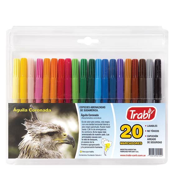 MARCADORES LARGOS TRABI JUNIOR x 20