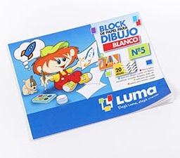 BLOCK DE DIBUJO BLANCO Nº5 LUMA