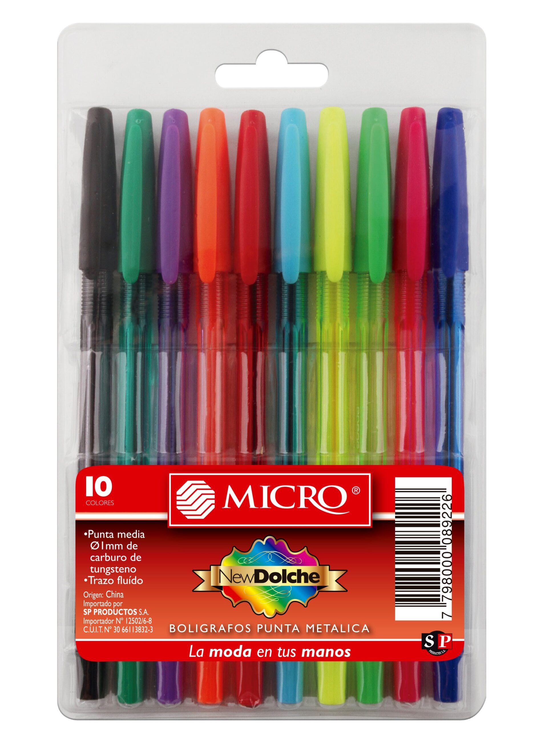BOLIGRAFO DOLCHE x 10 u.
