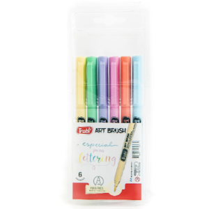 MARCADORES BRUSH FINOS PASTEL TRABI x 6