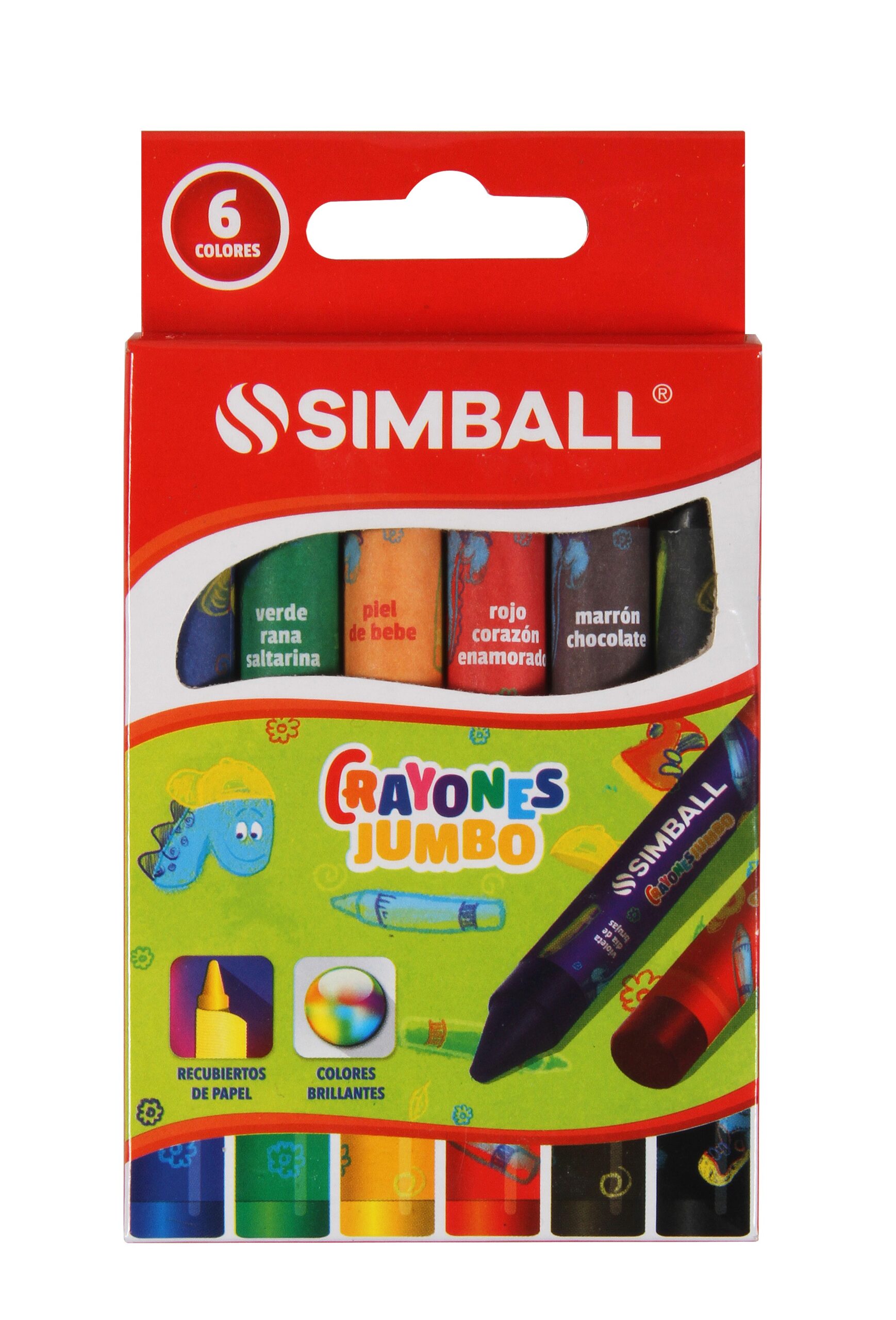 CRAYONES GRUESOS SIMBALL x 6 u.